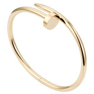 18 K Gold Plated  Nail Bangle Bracelet